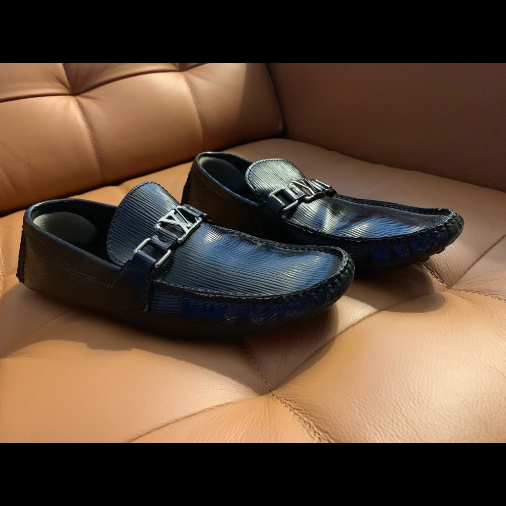 Louis Vuitton Black Epi Patent Leather Loafer